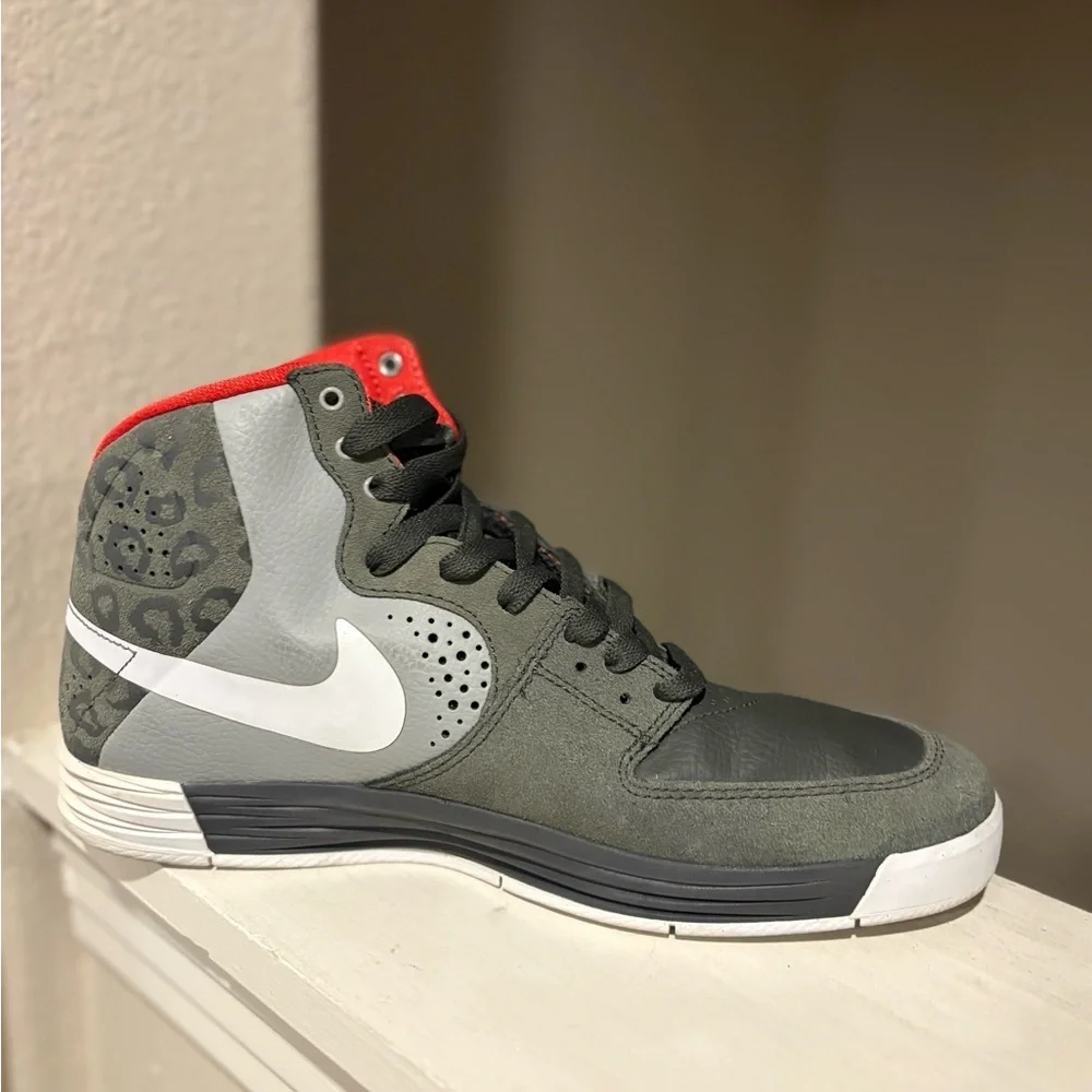 Nike Paul Rodriguez 7 High - Dark Base Gray/White-Base Mens Size 9 616355-010 - Picture 5 of 10